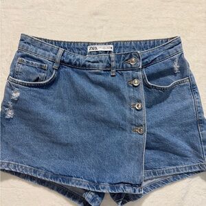 Zara Women's  Blue Jeans mini Skorts size L